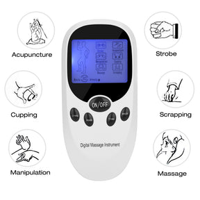 Electric Acupuncture Digital Therapy Tens Body Massager Dual Channels Pulse Muscle Stimulator For Back Neck Leg Pain Relief