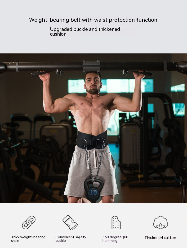 Belt Men's Pull-up Single Parallel Bars Gym Increased Barbell Disk Weight-bearing Auxiliary Equipment Equipment